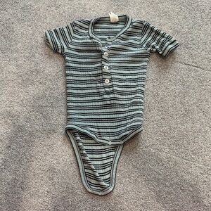 Kate Quinn skinny rib Henley Onesie bodysuit